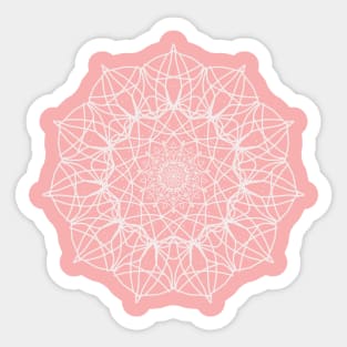 Awesome White Mandala Pattern Design Sticker